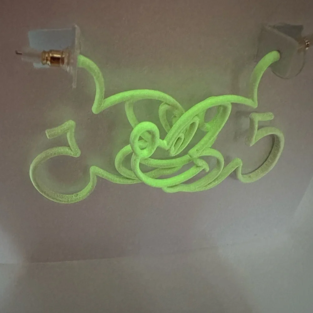 BaubleBar x Disney glow in dark Mickey earrings NWT